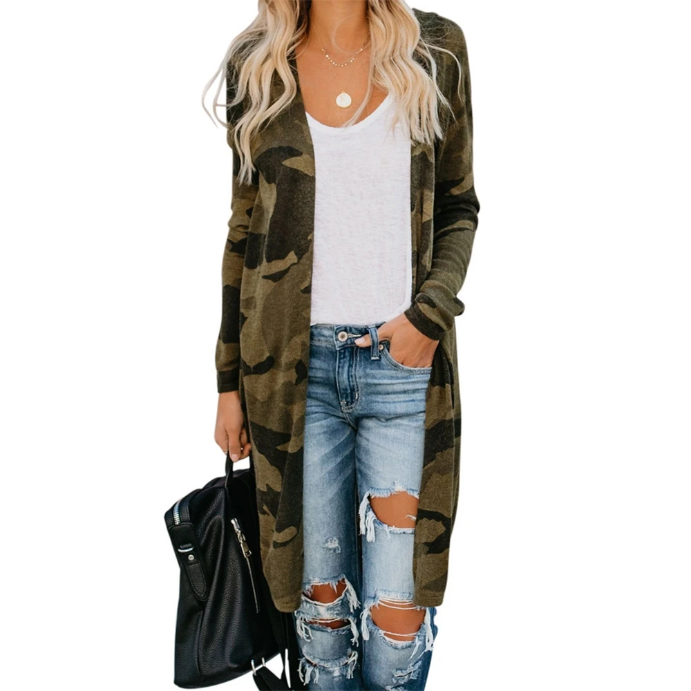 
New design autumn long sleeve casual leopard jackets women coats womens cardigan coat for wholesales 