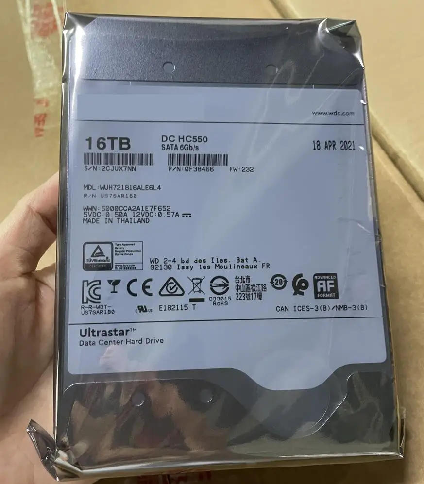 Stock Original Enterprise Level 8TB 16TB 18TB Hard Disk Sata Interface 16 TB HDD Hard Drive
