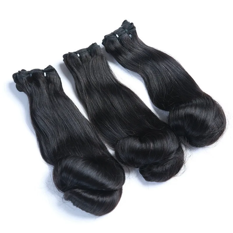 AU ready to ship 11A 100% smooth hair extension Human Hair Double Drawn Funmi Magic Curl  Hair Extension for women