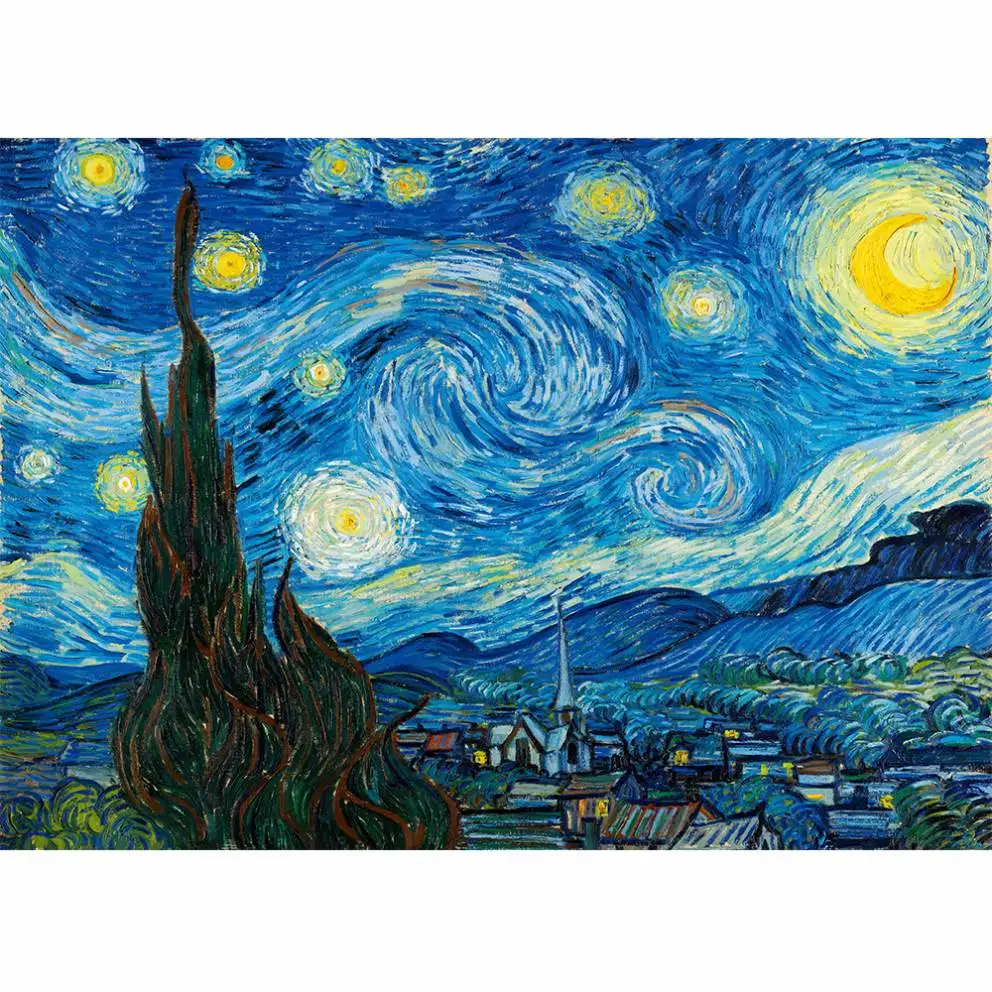 Educational custom adults starty night 1000 piece jigsaw puzzle wall art