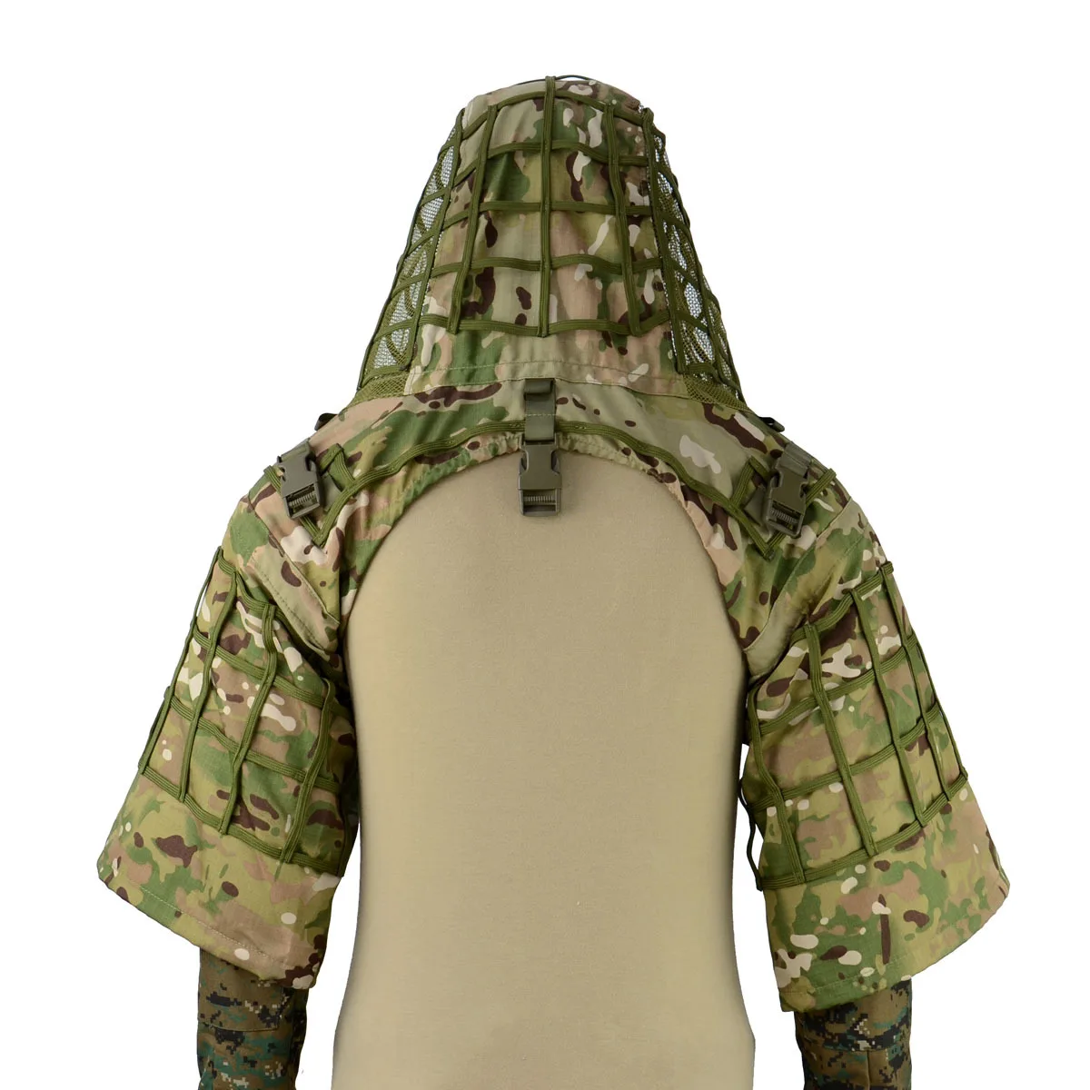 Tactical CS Urban Hidden Hunting Camo Traje Clothing Costume Foundation Viper Hood Half Camouflage Sniper Ghillie Suit