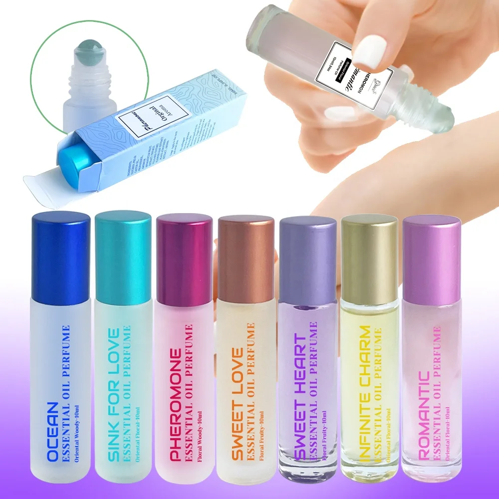 Roll-on Pheromone Rollerball Infused Essential Oil Perfume Oil Fragrance  for Women and Men