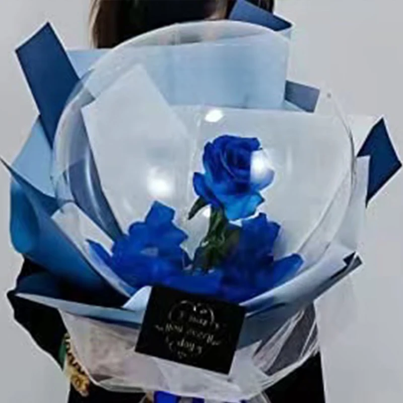 Valentines Day Heart LED Rose Bobo Balloon Glow Party Bouquet Balloons Bobo Balloon