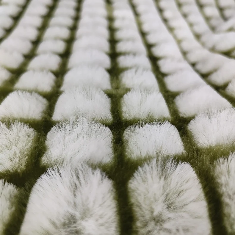 Factory Custom Direct Back Printing Faux Fur Fabric With Cut 10 mm Pile Design