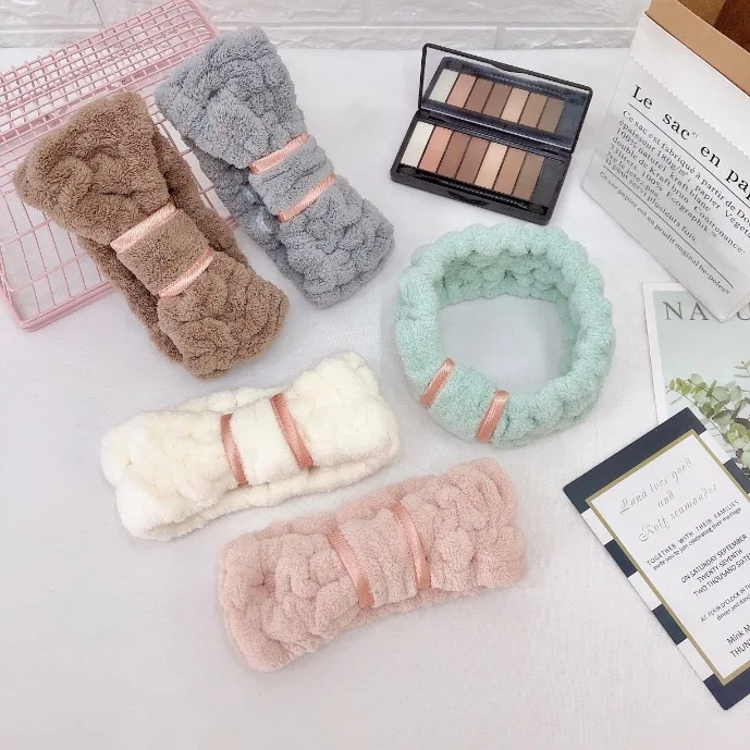 
2021 Face Wash Hairbands Elastic Shower Girl Facial Makeup Spa Headband For Women 