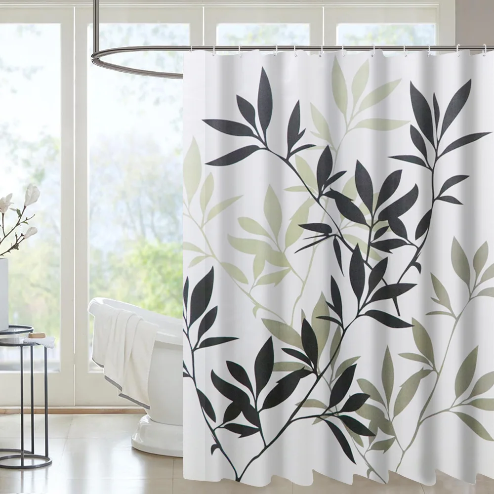 Cross-border 3D digital direct injection technology bamboo shower curtain bathroom partition curtain