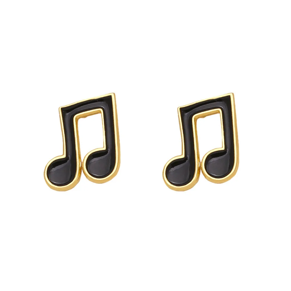 Small Cubic Zirconia Ice Cream Music Notes Stud Earrings Sweet Cool Crown Aircraft Earring for Women Girls