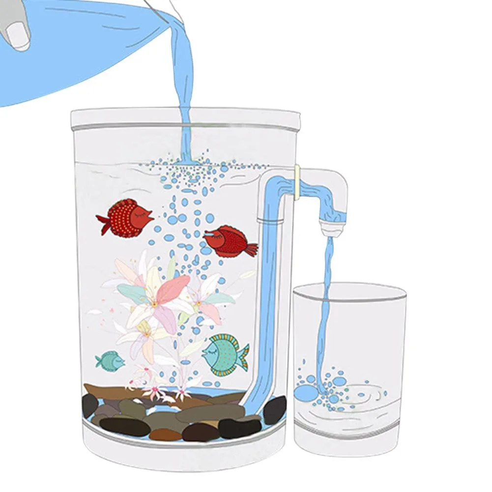 3L Lazy Mini Eco Landscaping Office Desktop Self-cleaning Ecological Fish Tank Night light tank Aquarium Fish Tank