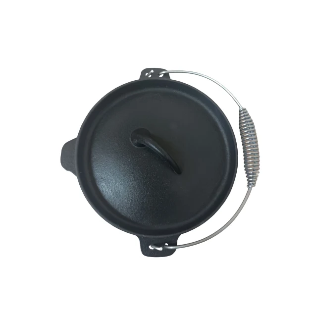Wholesale Camp Fire Pre-Seasoned Coated 8 Inch Cast Iron Dutch Oven Pot With Lid For Outdoor Cooking