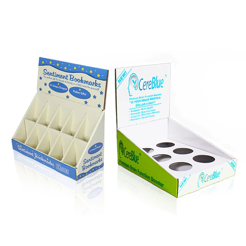 Paper Portable Pdq Countertop Stand Carton Cardboard Food Product Shop Custom Pop Up Table Retail Stores Counter Display Box