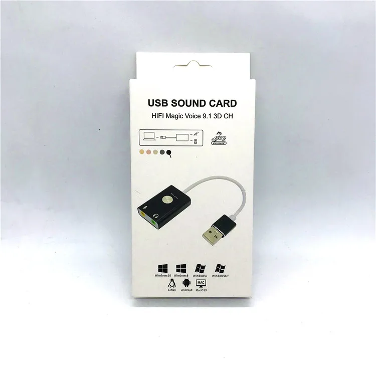 Лучшие продажи 9 1 канал USB Игровой 2 pin 3 5 мм Внешний Usb аудио адаптер Звуковая
