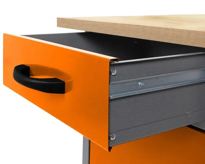Metal Tool Cabinet Iron Workbench Worktop with Wood for Workshop Can be Customized