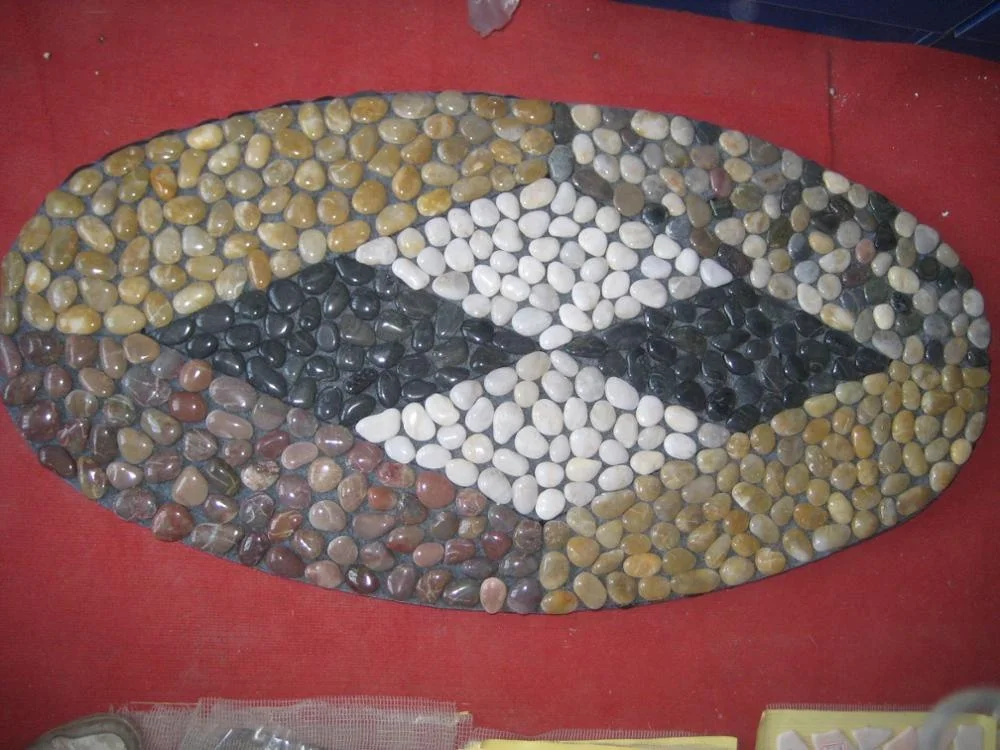 natural pebble ground floor foot massage mat