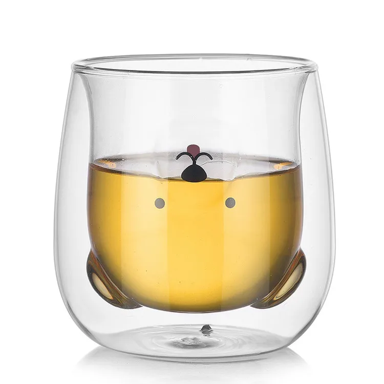 230ml Manufacturers Juice Cup Borosilicate Glass Coffee Cup double wall glass cup Beer Glass for gift