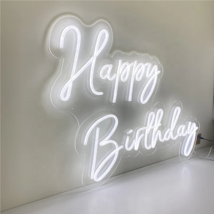 With Remote Control Dimmable Happy Birthday Wedding Party oh Baby Celebration Neon Signs
