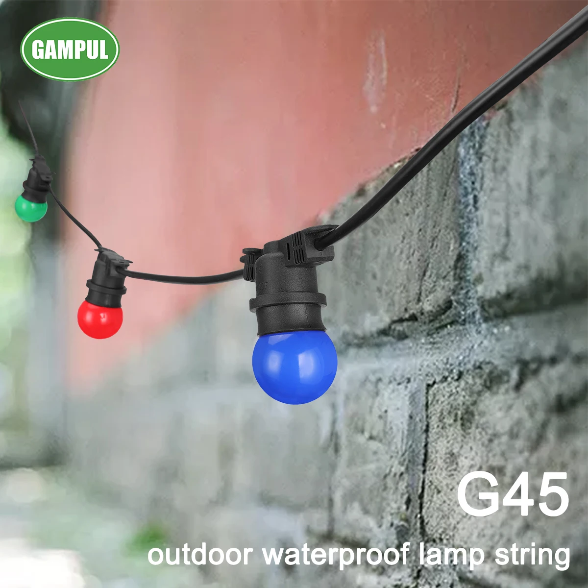 G45 RGB LED String Lights 15W Plug-in Outdoor Waterproof Christmas Light Mini Solar Wedding Light for Garden Application