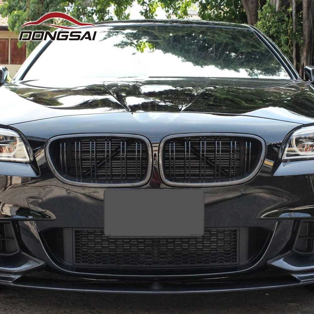  Двойная решетка из углеродного волокна + ABS гриль для BMW 5 серии F10/F11/F18 2010-2017 Автомобильная