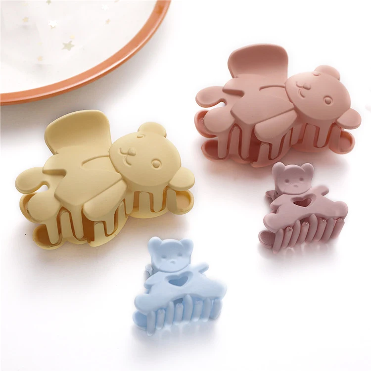 Зажим для волос HEFT BOOOGE, 2021 ярких цветов, дизайн медведя, маленький/средний/большой пластиковый зажим для волос