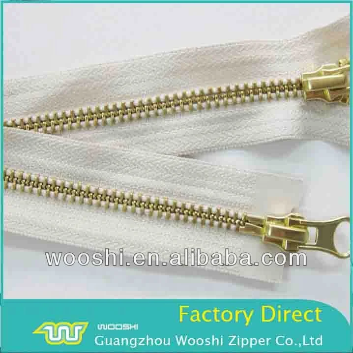 Professional zipper factory metal big teeth zipper with fashion auto lock slider
