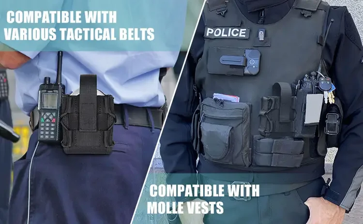 Universal Open-Top Handcuff Holster MOLLE Fits ASP Tactical Nylon Handcuff Pouch