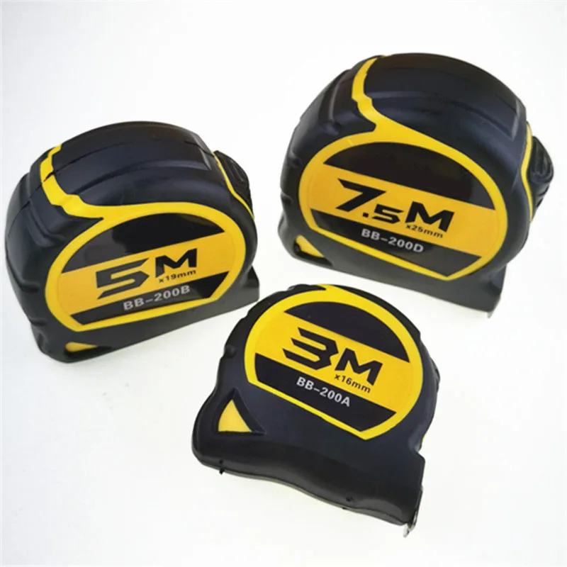 New arrival Stainless Steel Self-lock Retractable Measuring Meters Tape Measure 3m 5m 7.5m 8m