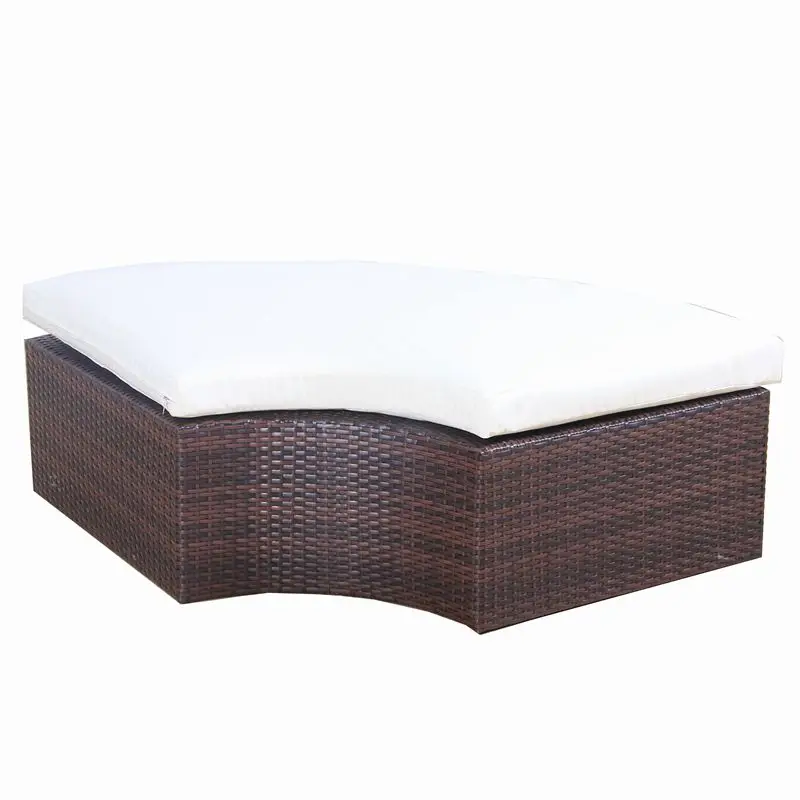 Fashion design garden outdoor furniture Round rattan sofa bed with canopy lounge chair