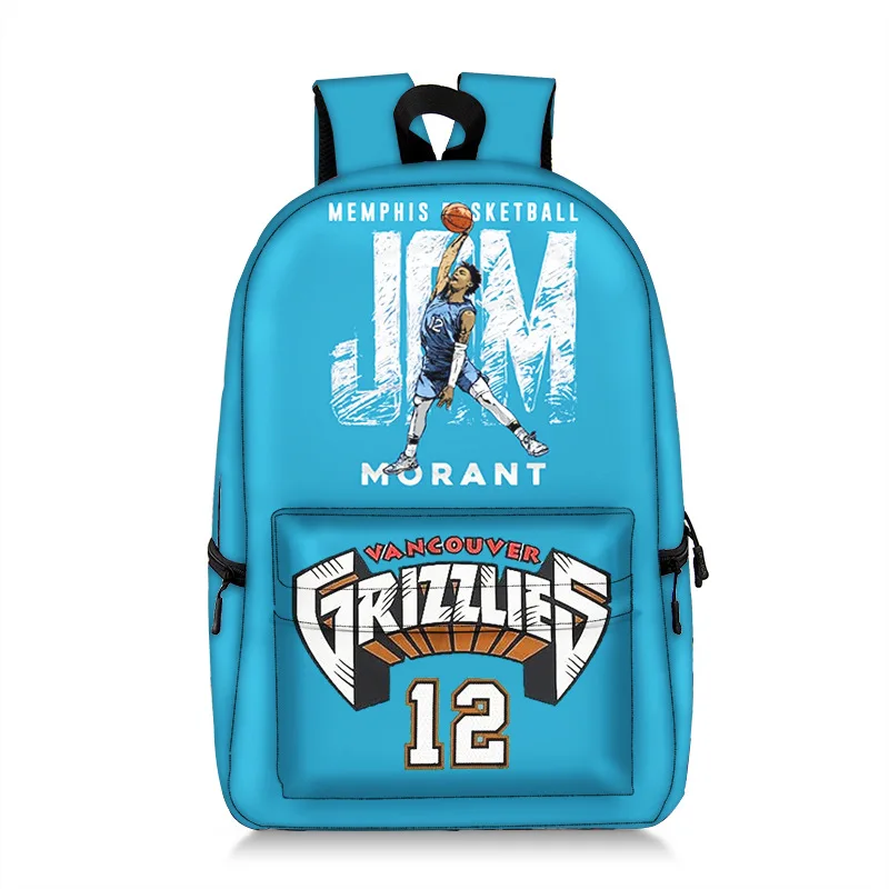 Basketball star printing high school student backpack polyester large capacity youth backpack student school bag can be custom