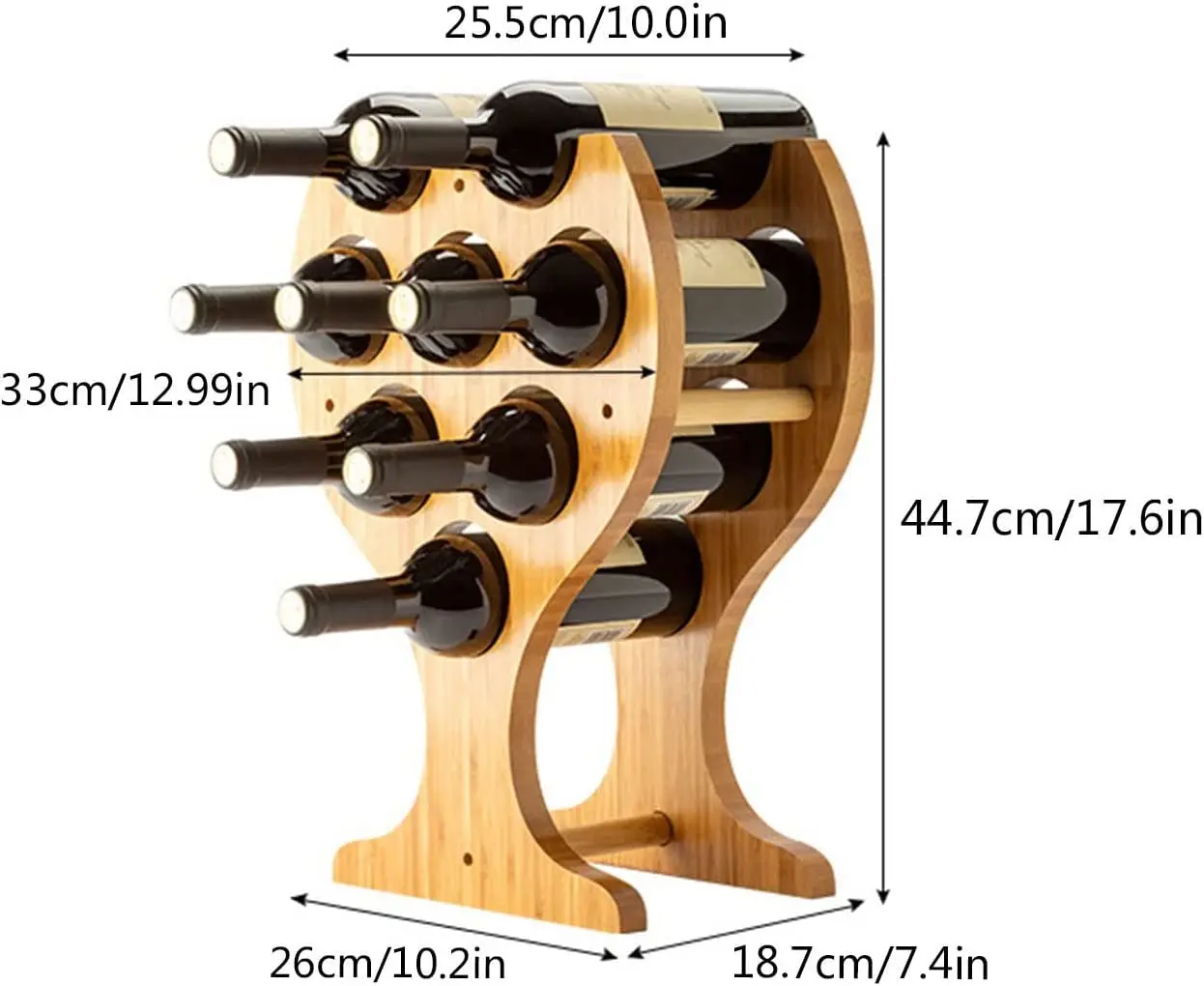 Bamboo Wine Rack Display Shelves Wine Bottle Rack Stackable Modular Wine Rack Holder