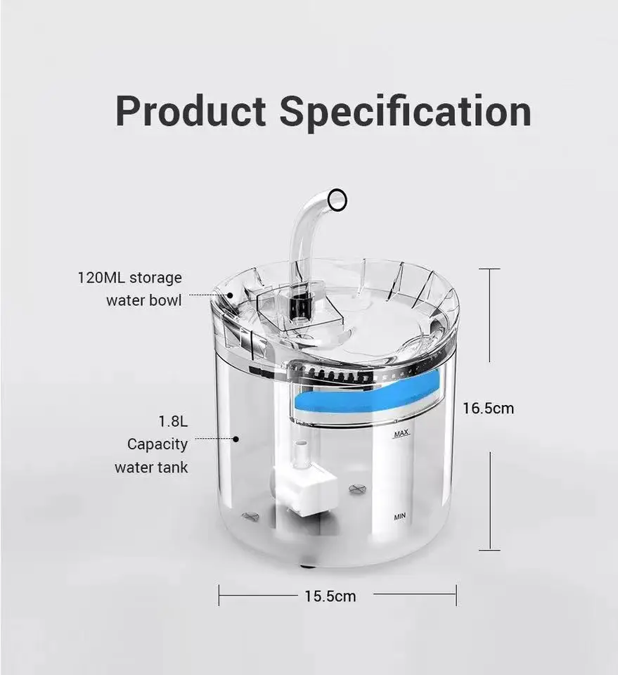 Новейший питьевой фонтан для домашних животных на батарейках с инфракрасным датчиком воды кошек