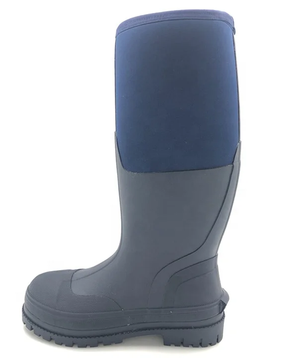 Knee High Men Gumboot Rubber Safety Wellington Boot Neoprene Hunting Gumboot Muck Boot