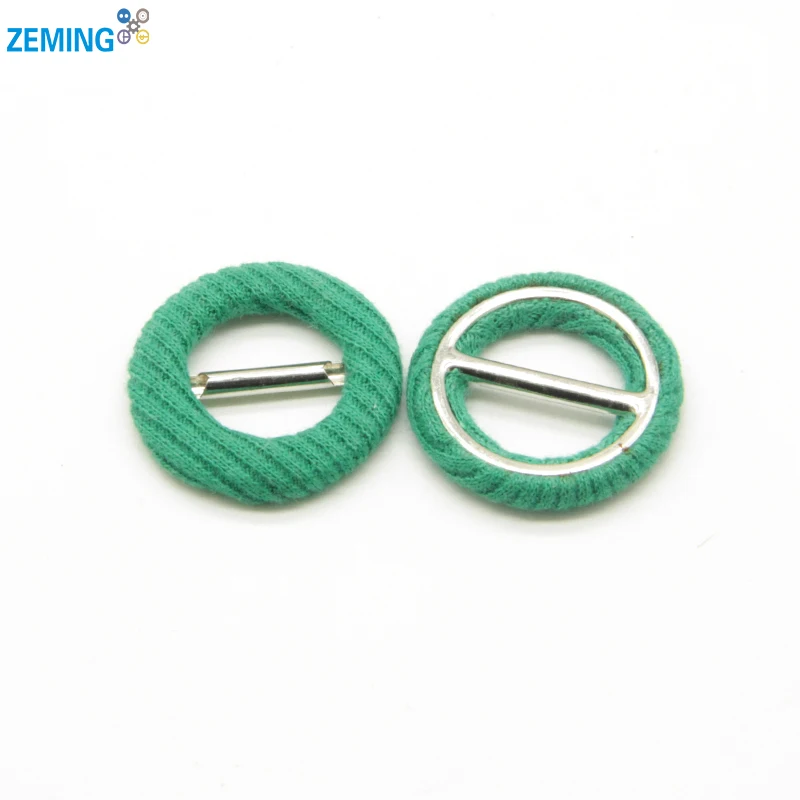 Wholesale 1.6cm Round Belt Buckle Blank Aluminum Buckles For Belts Fashion Custom Women Fabric Covered Buckle For Coat Belt