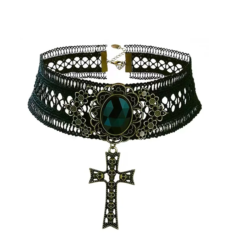 Vintage Punk Jewelry Set-Bracelet Necklace Halloween Carnival Night Festival Party Makeup Ball Dress Fashion Jewelry Special