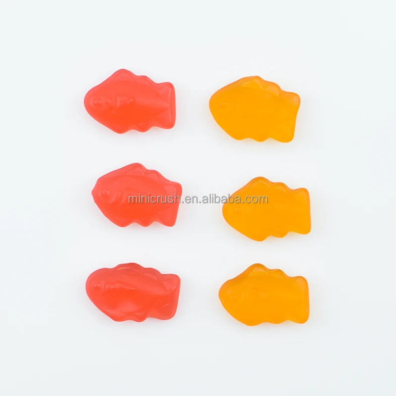Fish Shape gummy candies manufacturers wholesale chewy candy fruit toy gummy candy