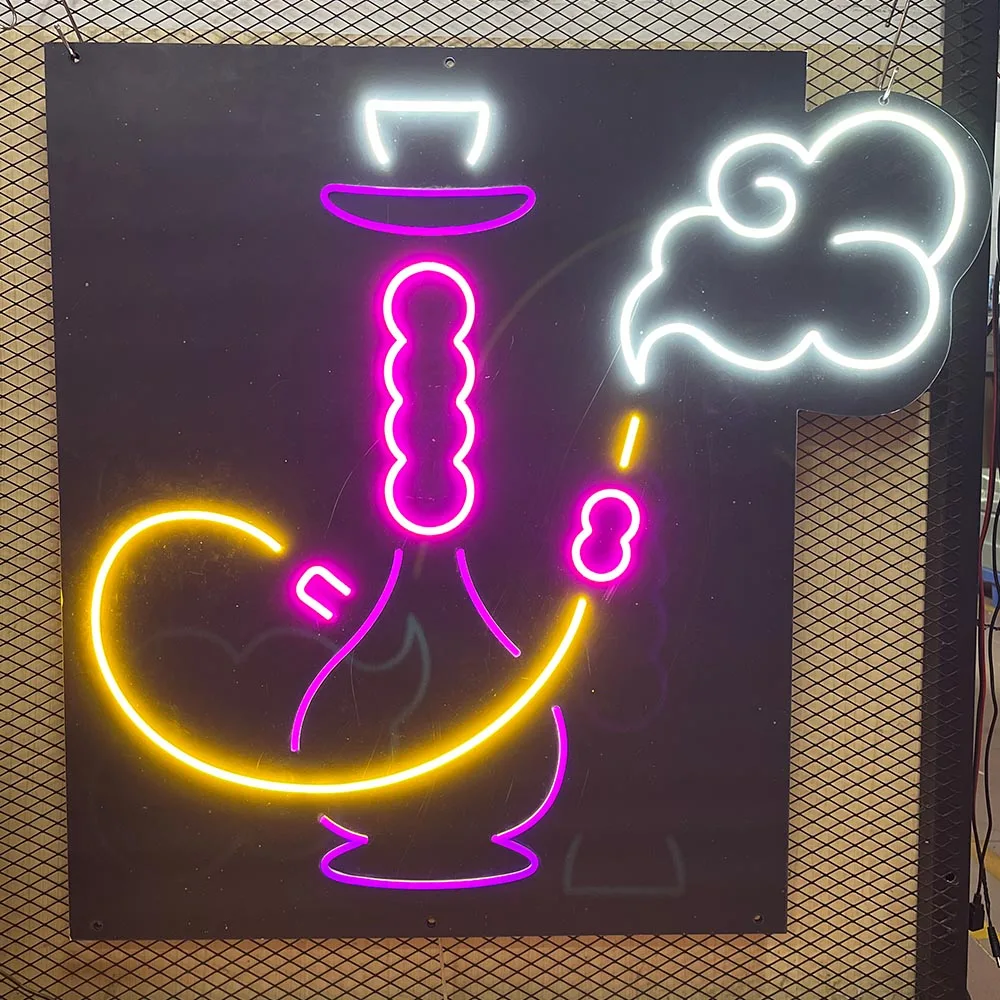 Электронный дымовой магазин на заказ СВЕТОДИОДНЫЙ знак настенный дисплей акриловый 3d Неоновый с логотипом неоновые световые буквы для табака