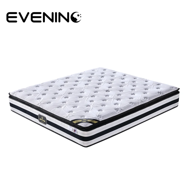 Pillow top cooling gel memory foam soft bed queen king size pocket spring mattress