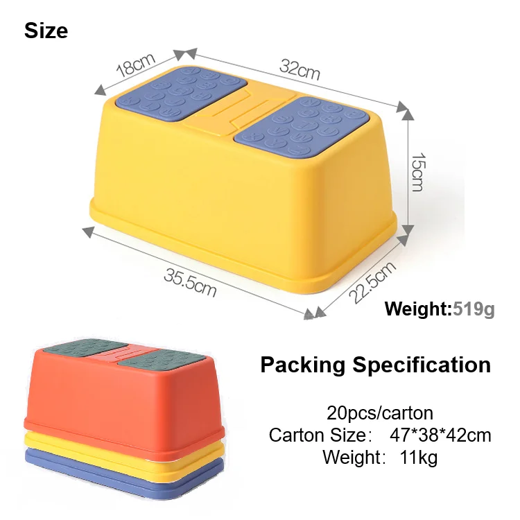 
2 Step Kids Step Stool Toddler Safety Steps for Bathroom, Kitchen and Toilet Potty Training 