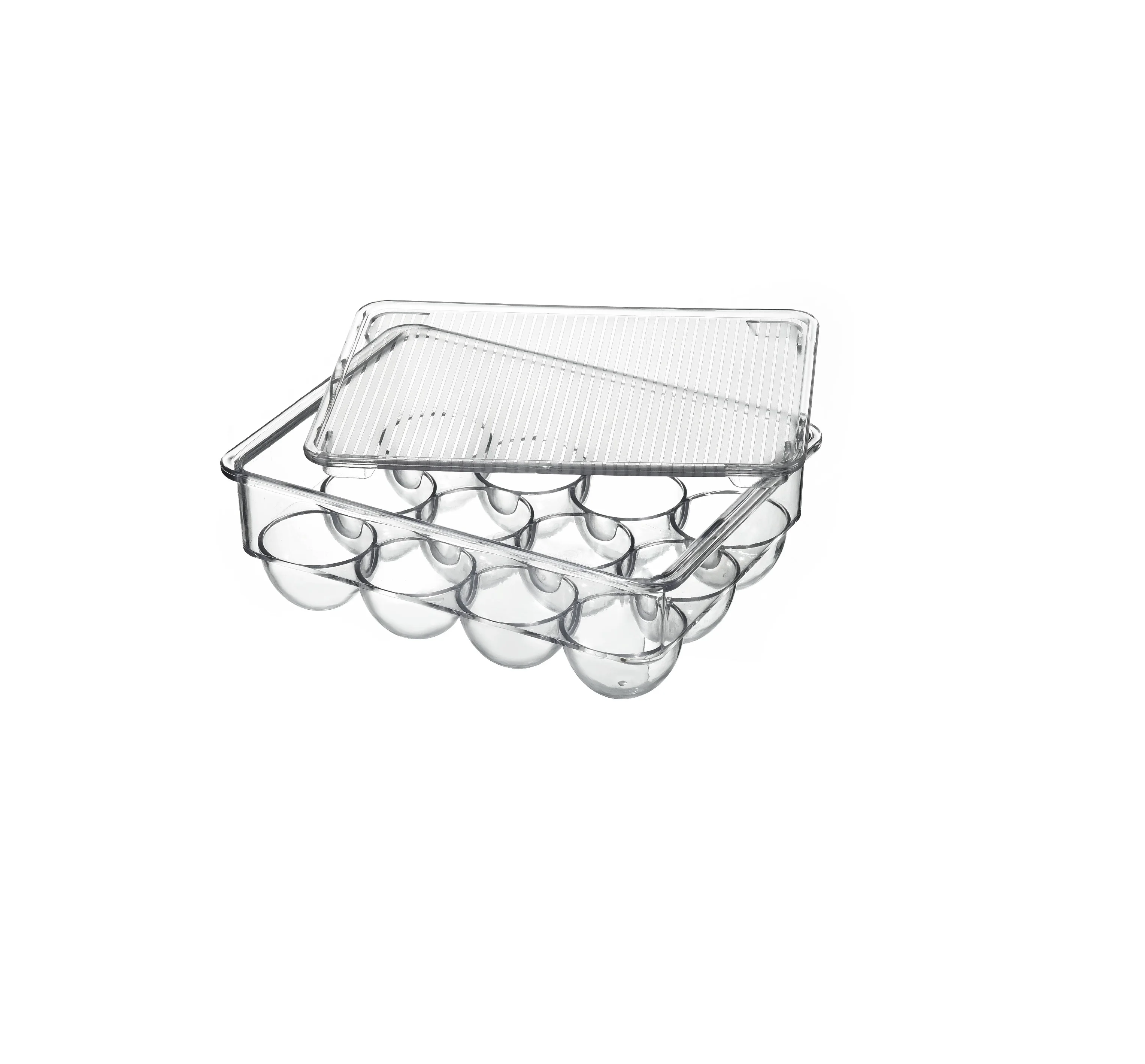 SA-0665 Refrigerator 21 grid transparent drawer egg rack box plastic egg storage device