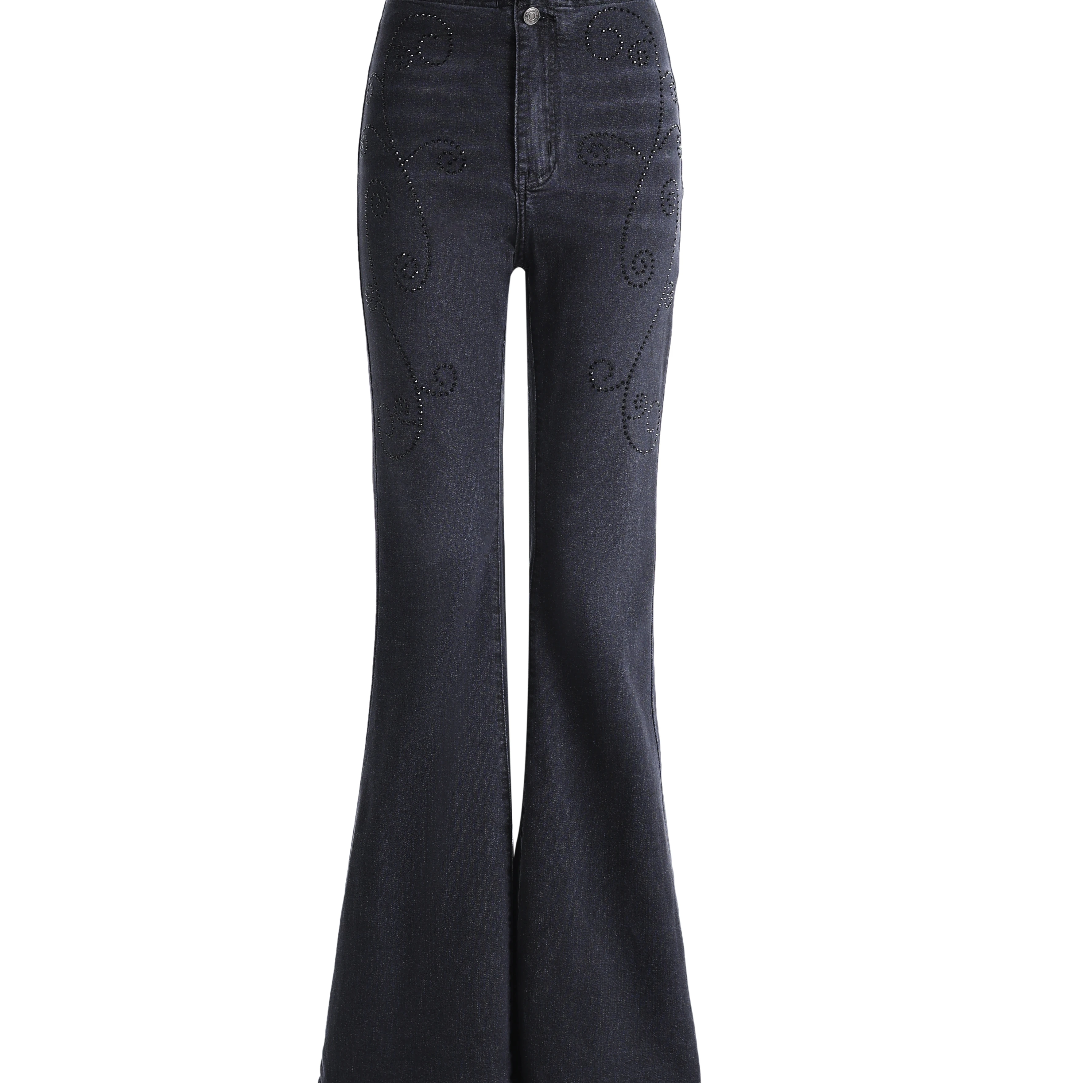 Женские джинсовые брюки с высокой талией