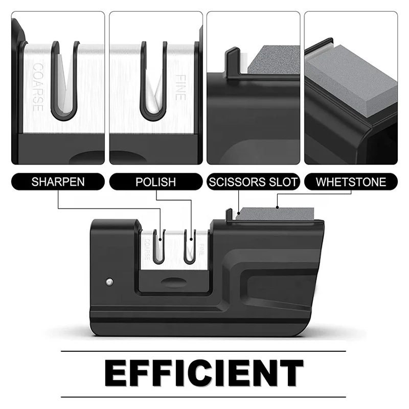 top seller product kitchen accessories gadgets knife sharpening tool kitchen 4 in 1 kitchen knife sharpener for Handle foldable