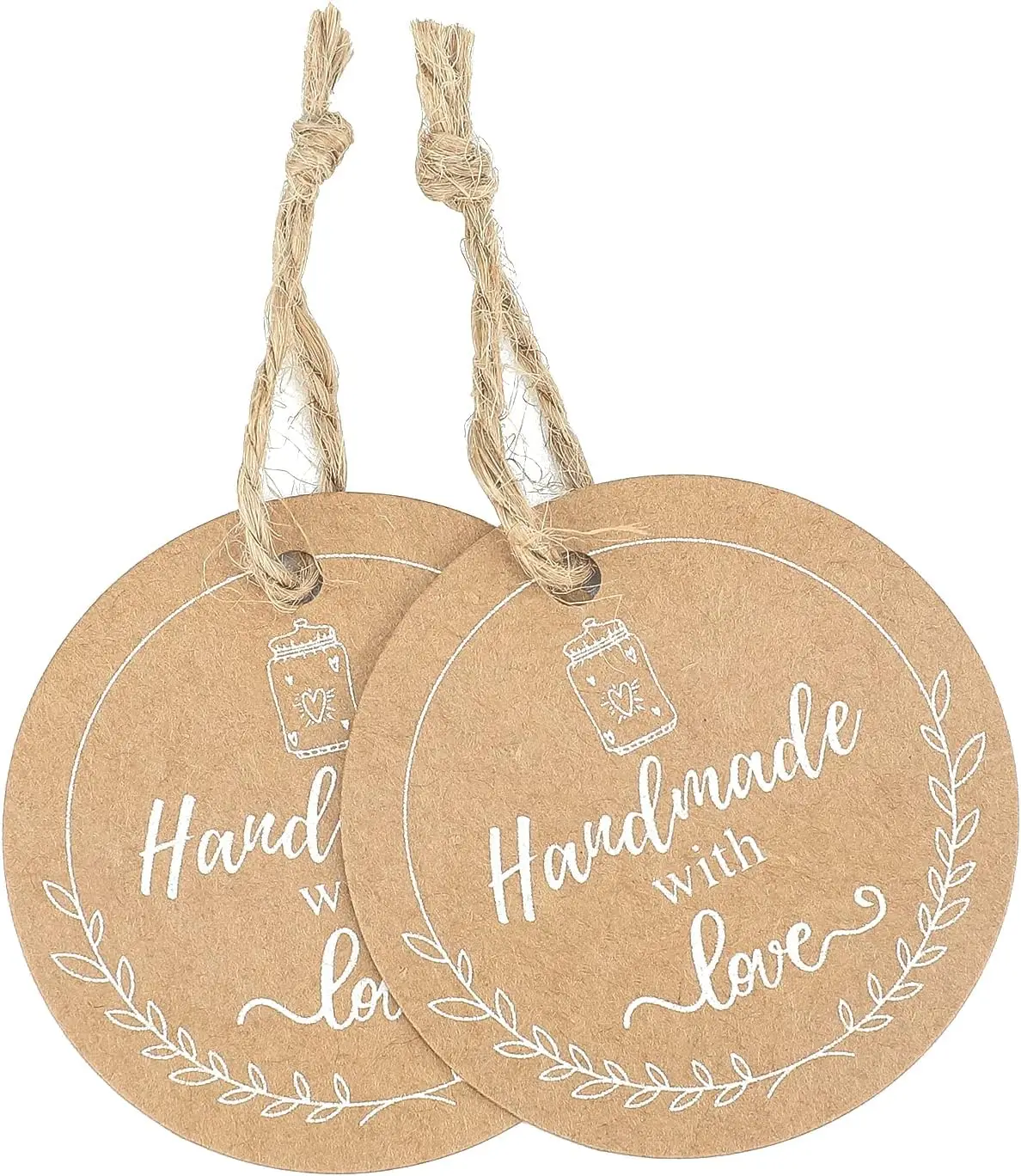 custom luxury print eco-friendly  kraft paper thank you labels and clothing brand hang tags