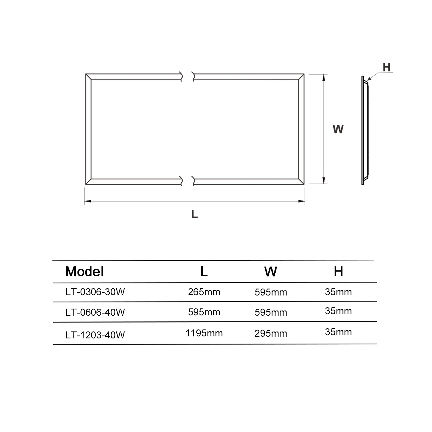 Alite 2 Years Warranty 100-110LM/W CE RoHS 40W 595x595 LED Panel Light 595x595mm (Natural White)