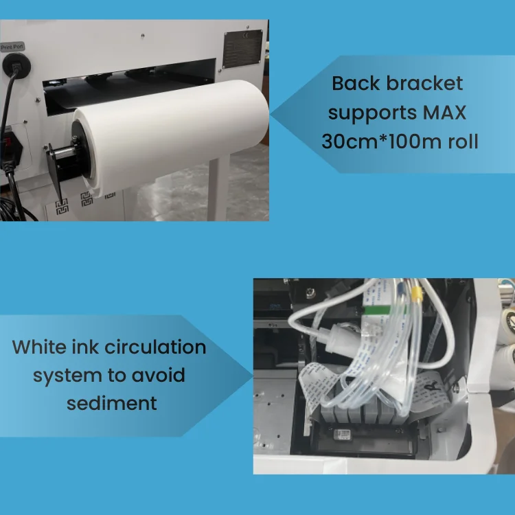 12inch Clothes Small Business L1800 XP600 Ideas Heat Transfer Printing Pet Film DTF Printing Machine DTF Printer A3