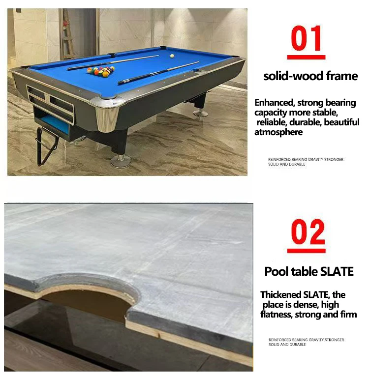 Factory Wholesale High quality six generation American fancy nine ball billiard modern luxury pool table 7 8 9ft