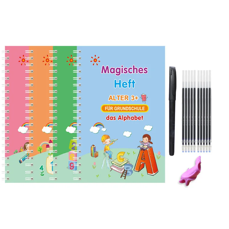 Children Reusable Magic Practice Book English Language Hand Writing Copybook Tracing Book for Kids