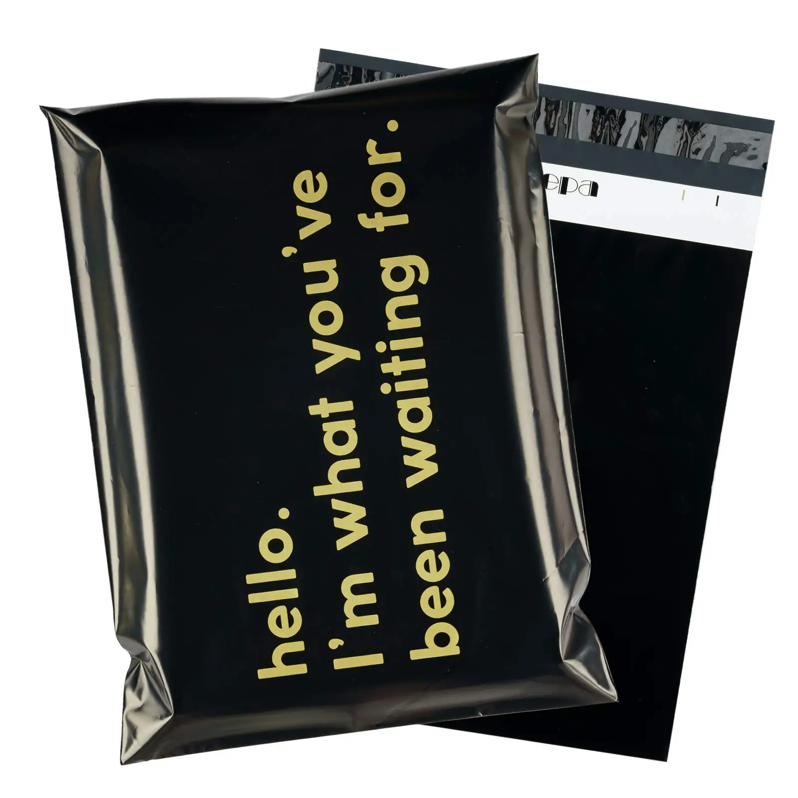 Custom Logo Printed Recycled Courier Black Envelope Poly Underwear Express Bag