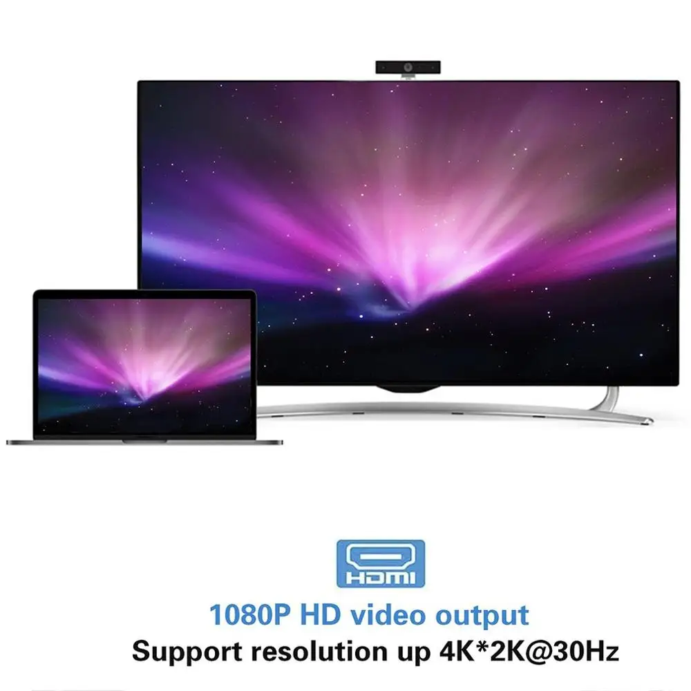 Usb-концентратор на HM 4k Тип c 2 Usb3.0 Pd адаптер Портативный конвертер многопортовый зарядный