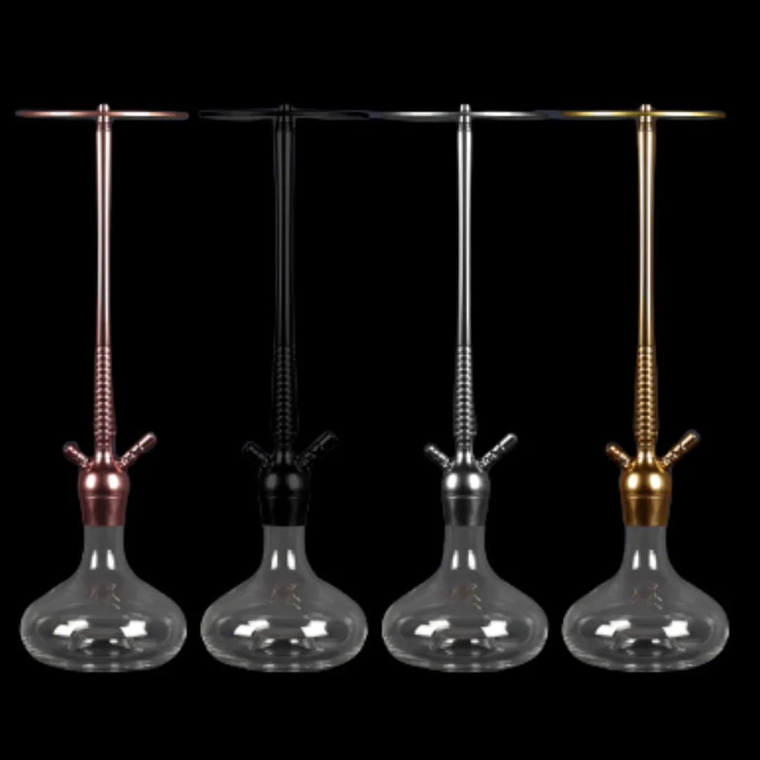 Premium Quality Customized Union Shisha Hookah Pipe Portable Golden Aluminum Big Smoke Hookah Set for Chicha Use Wholesale