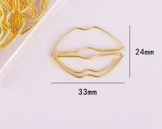 customs gold color  Creative heart Paper Clip  Stationery  metal Material   arrows paper  Clips