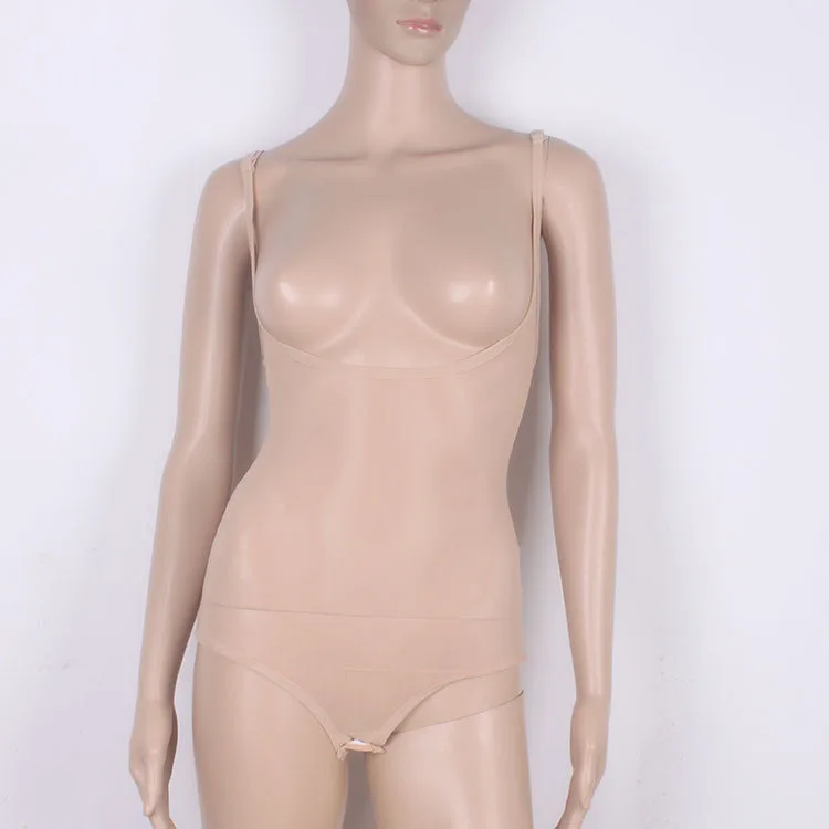 Sexy Transparent Elastic Sleeveless Suspender Unitards Jumpsuit for Belly Ballet Dance Training  Lingerie Wear