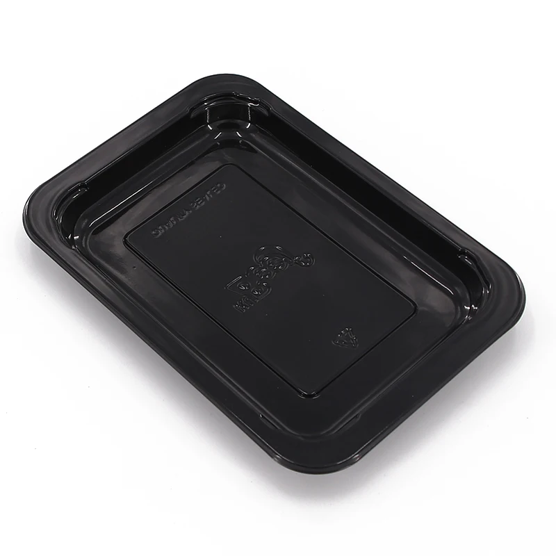High Temperature Resistant Black Clear Rectangular Steak Seafood Blister Plastic PP CPET Packing Container Tray Meat Packaging